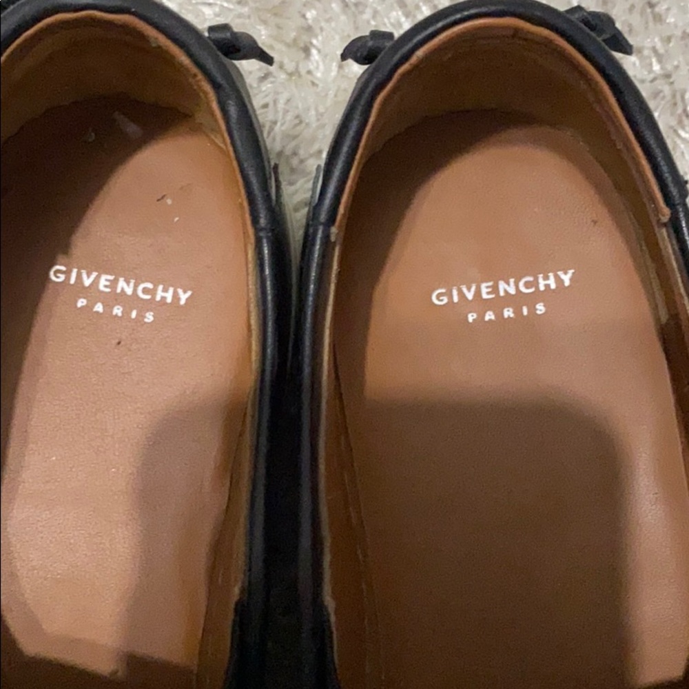 Givenchy Black Leather Slip-On Espadrilles with White Star Appliqués - Picture 3 of 9